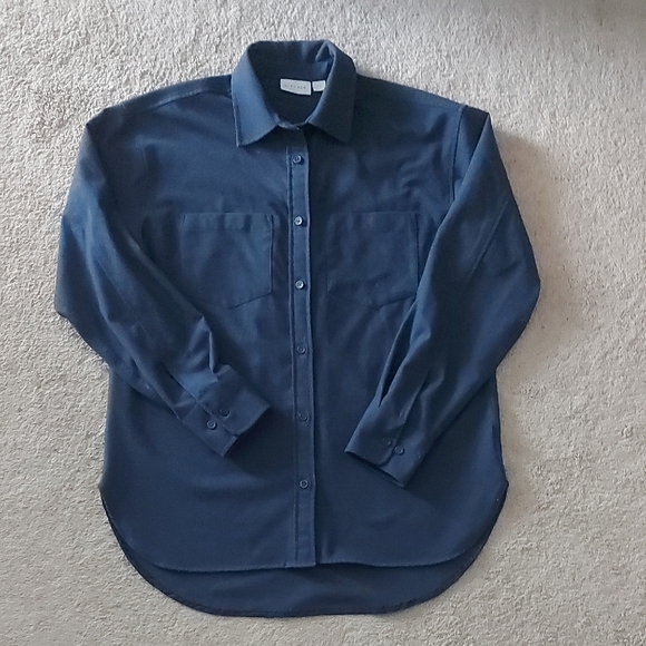 Kit and Ace Tops - Kit+Ace navy button down shirt
